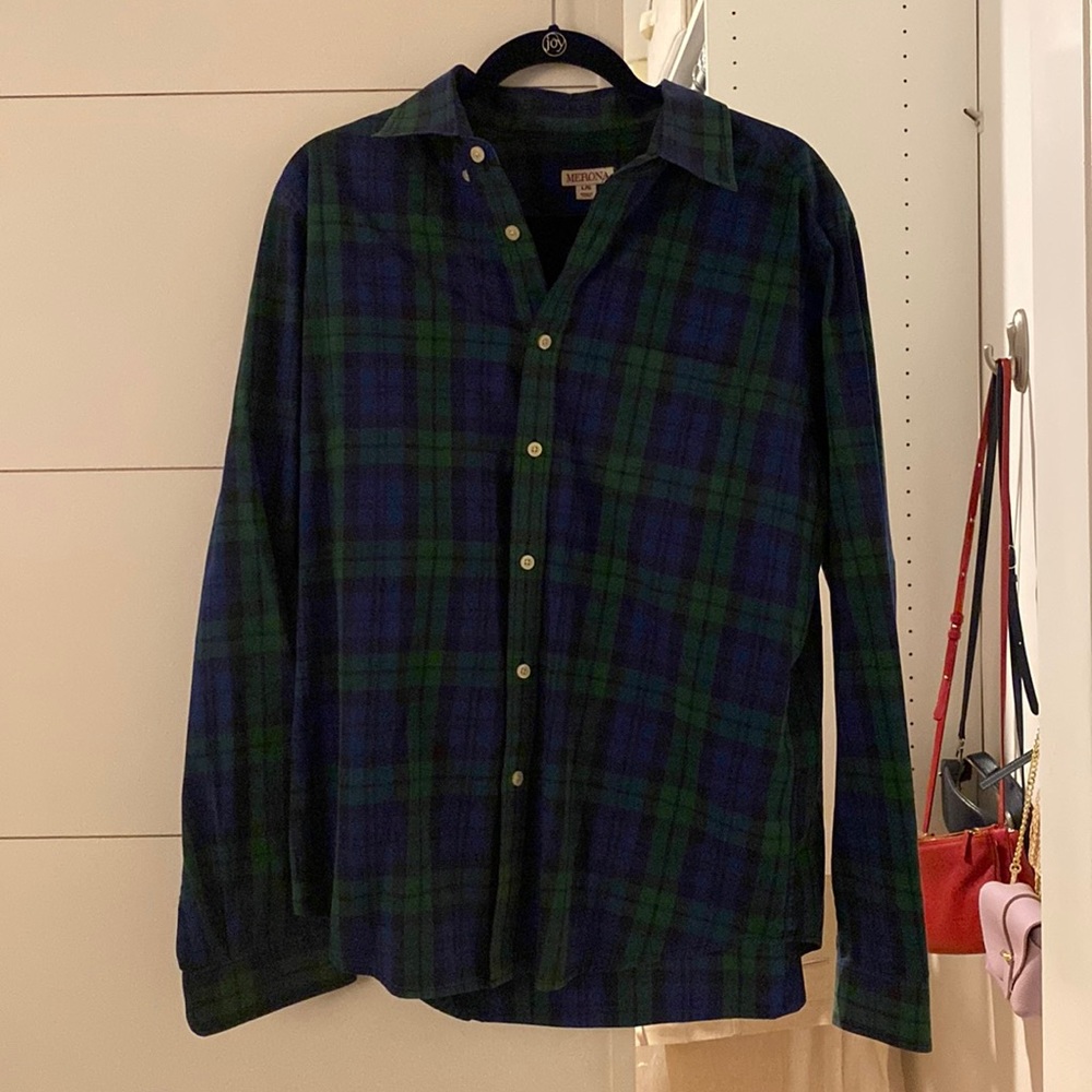 Mens plaid button down